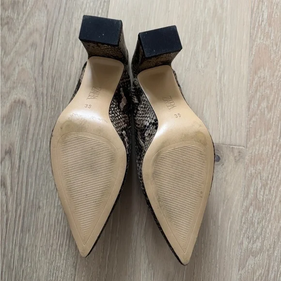 Zara Snake Print Mules - Picture 2 of 8